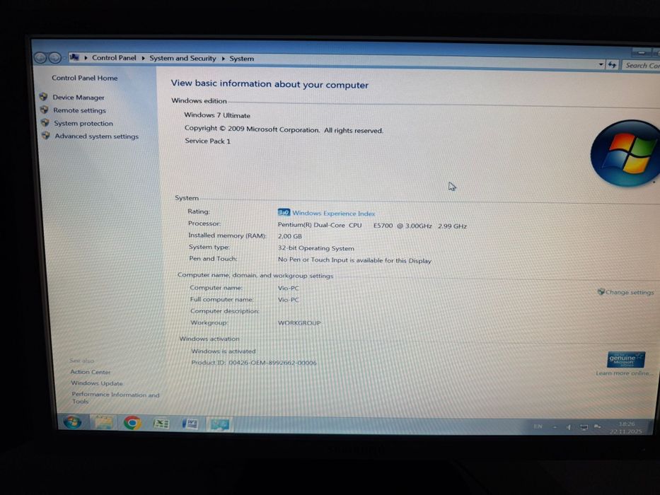 Unitate+Monitor Full HD Samsung Windows7 si Office cu licrnta