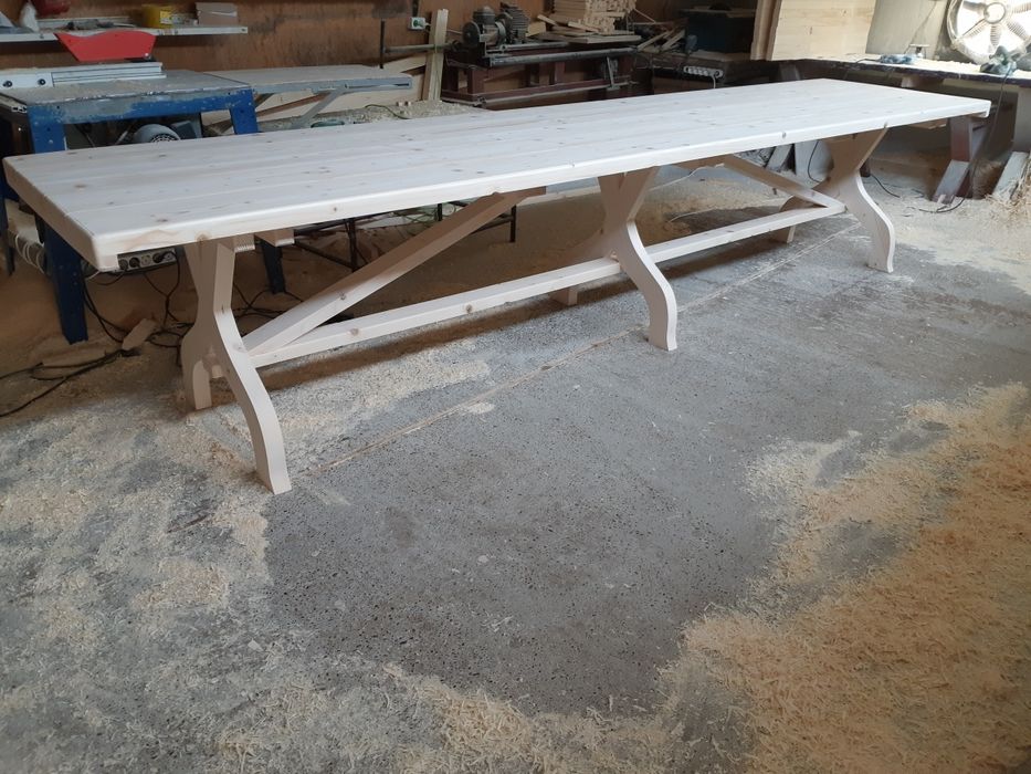 Masa cu 12 / 14 scaune "Tip XL" . Mobilier rustic . Mese si scaune
