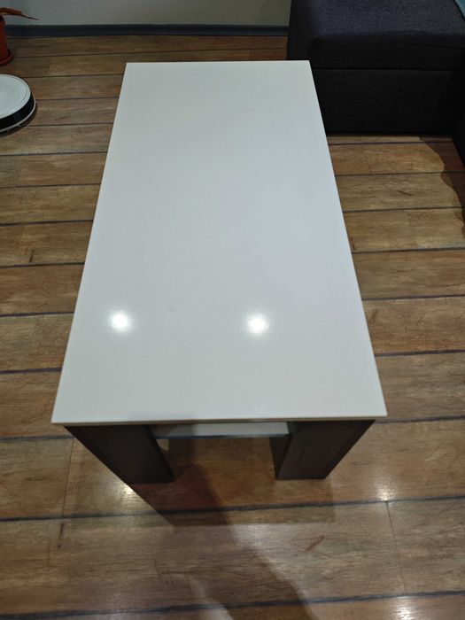 Холна маса Медея / Medea - черно шагре и бял хай глос ПДЧ 100/50/51