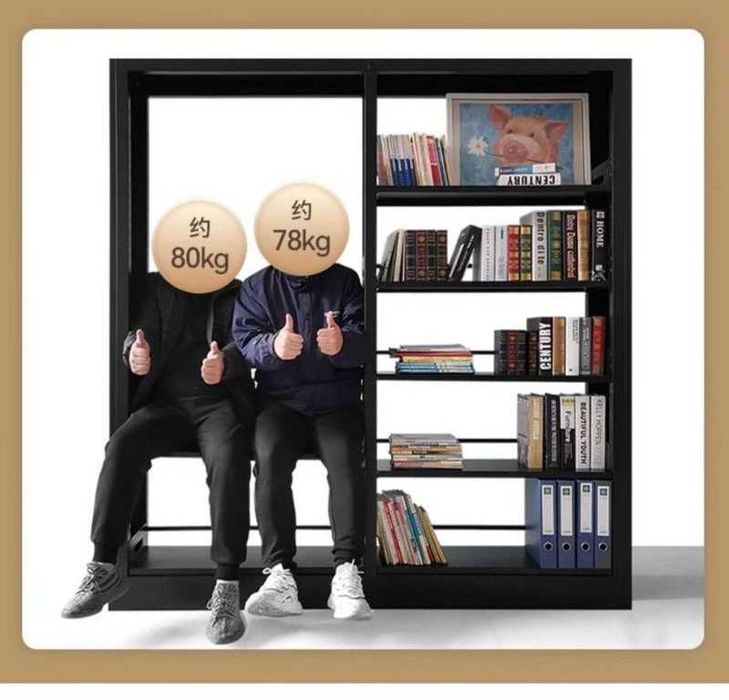 Многоуровневый книжный шкаф из металла/Шкаф для хранения книг и бумаг