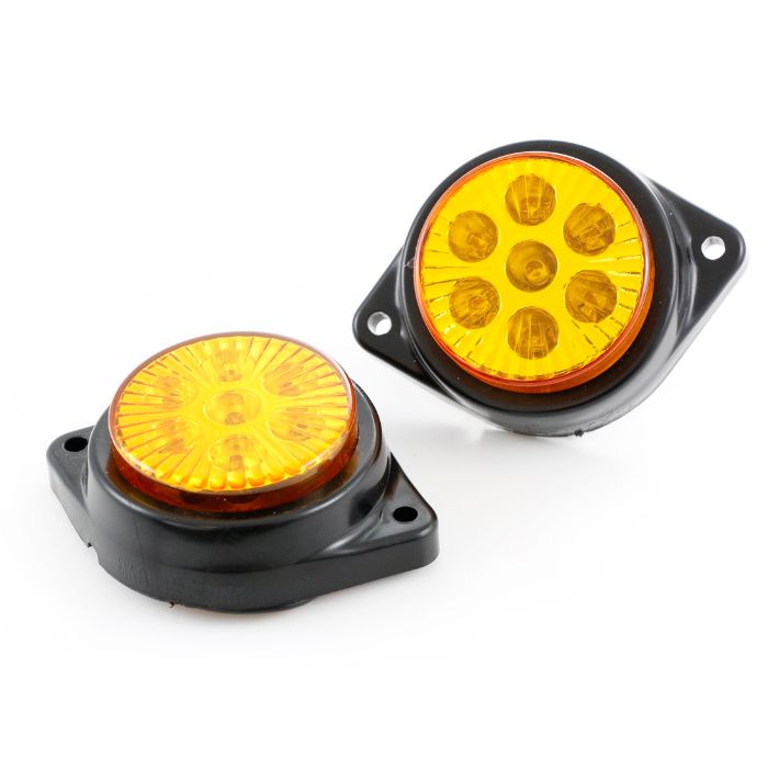 ЛЕД LED габарити, диодна светлина 7 SMD диода, ОРАНЖЕВИ ,  12-24V