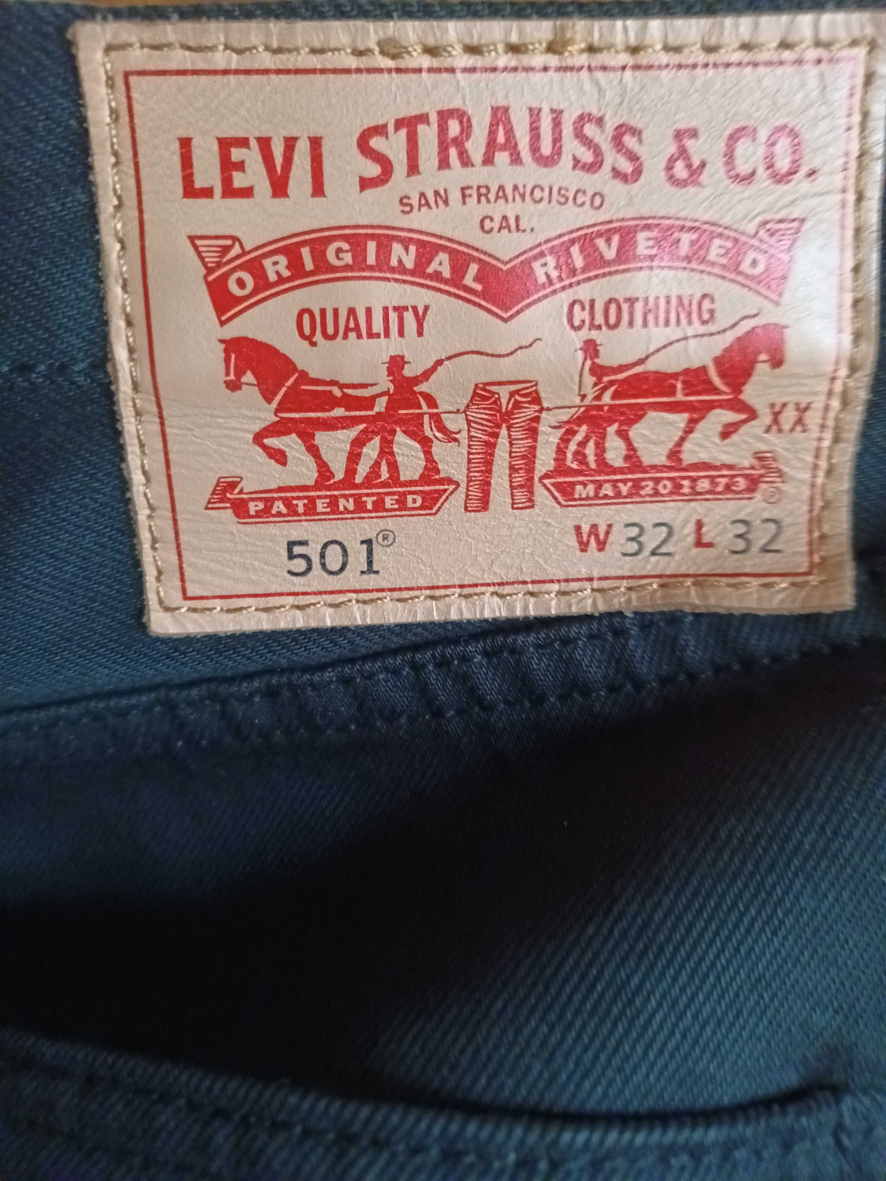 Jeans blugi originali autentici barbati negru Levi's 501 32x32