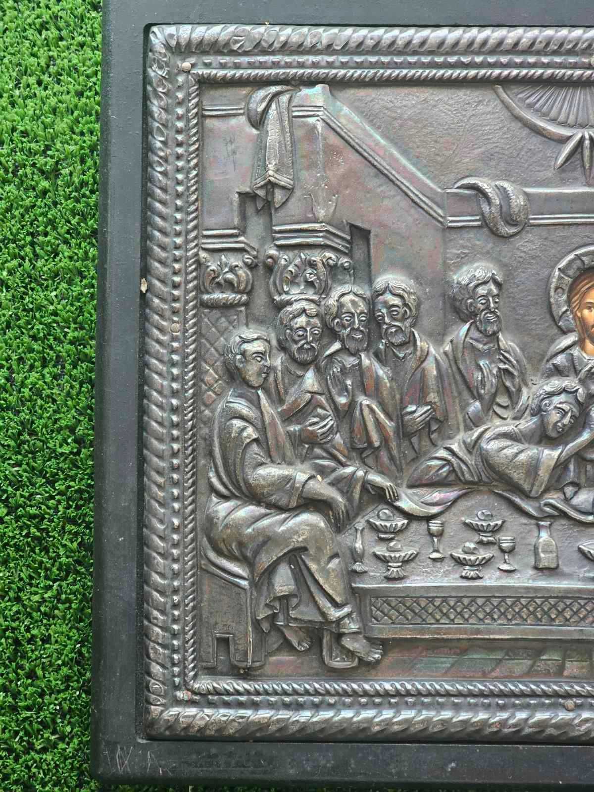 Икона „Тайната вечеря“ – ръчна изработка със сребро проба 950