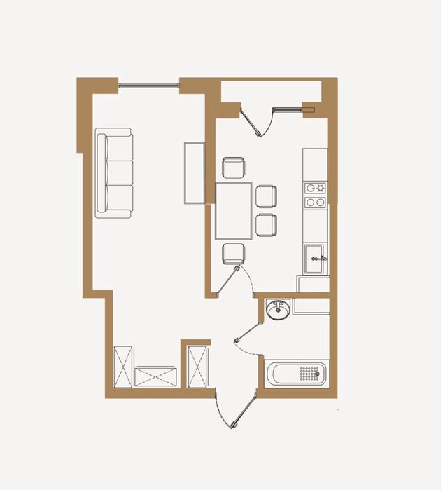 Продаем Евродвушку в жк Buta Mirai