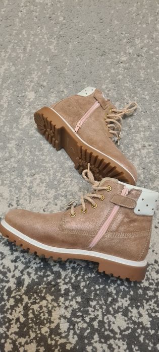 Bocanci piele 38 fete, cu sclipici