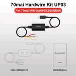 7Omai Hardwire Kit UPO3 Type-C Interface 70mai Parking
Surveillance Ca