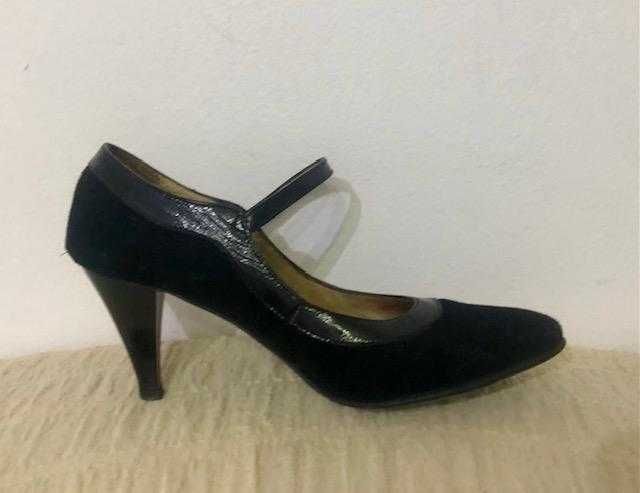 Pantofi eleganti dama, negri, piele