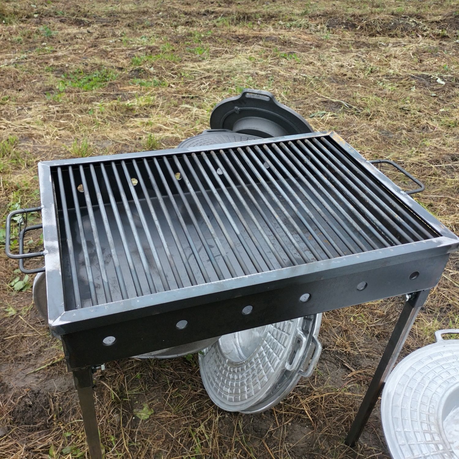 Gratar camping din otel 60x40cm, 1.5mm