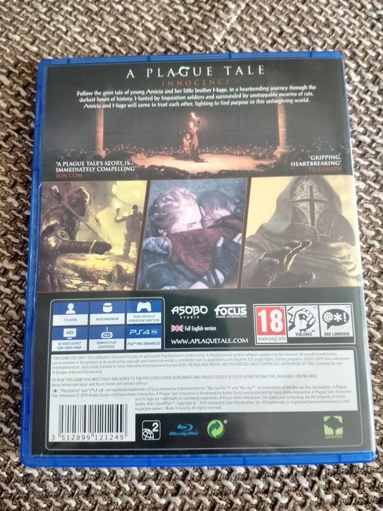 A Plague Tale: Innocence  (PS4)