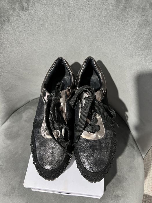 Sneakers casual cu cristale