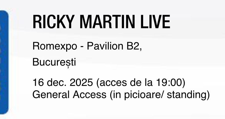 Ricky Martin Live Romexpo 16 decembrie