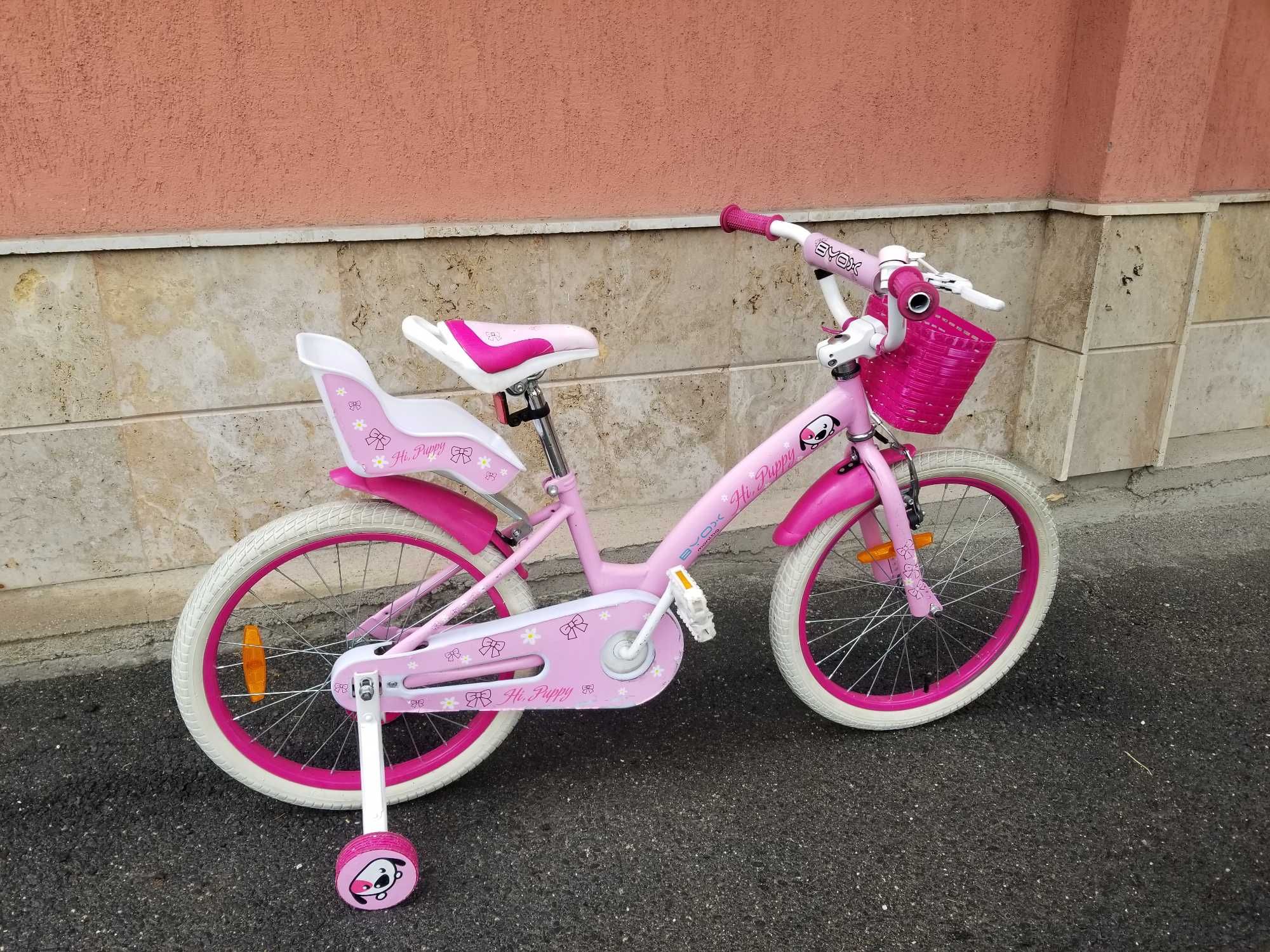 Розово колело за момичета Детски велосипед 20" Puppy Byox