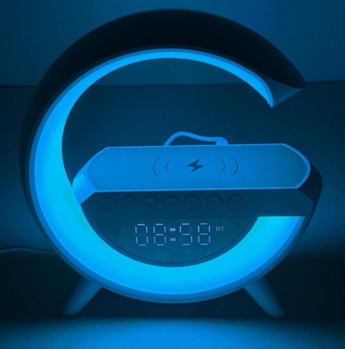 Bluetooth-колонка светодиодный ночник, часы с будильником
