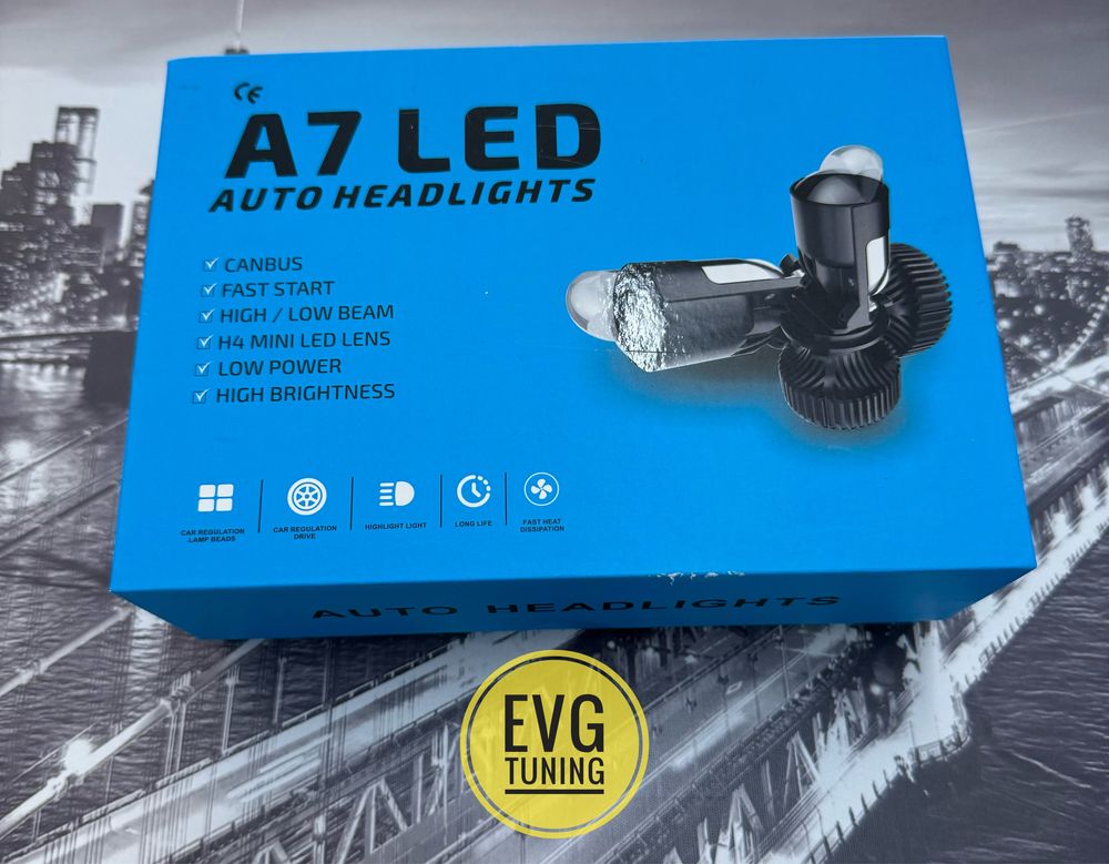 Becuri LED H4 150W 30000LM 6000K Lupa CANBUS