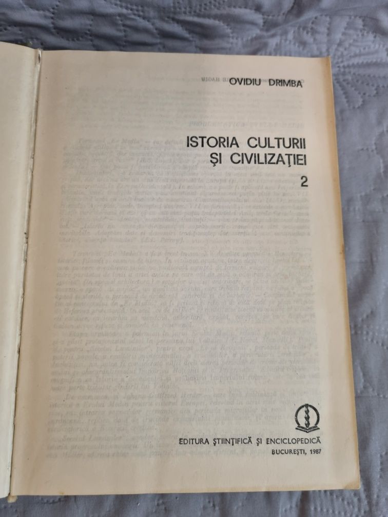 Istoria culturii si civilizatiei, volumul 2, Ovidiu Drimba.Istoria cul