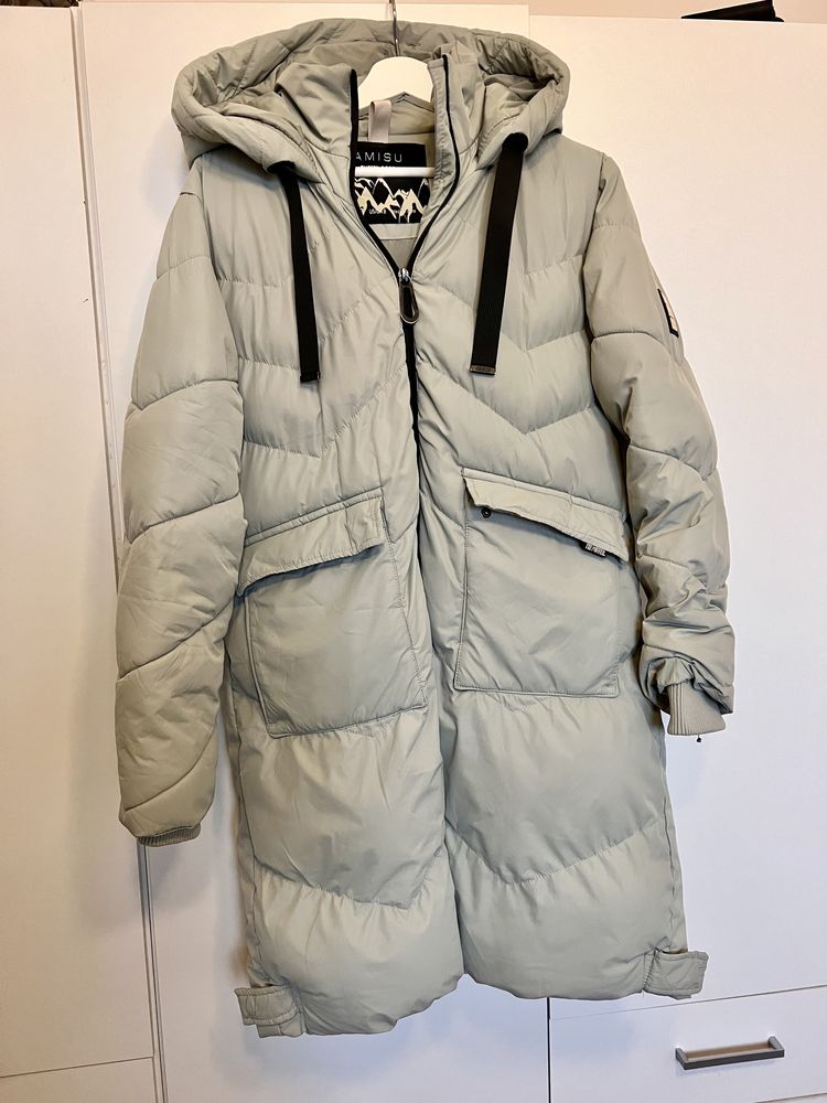 Дълго дамско зимно яке - размер S - puffer