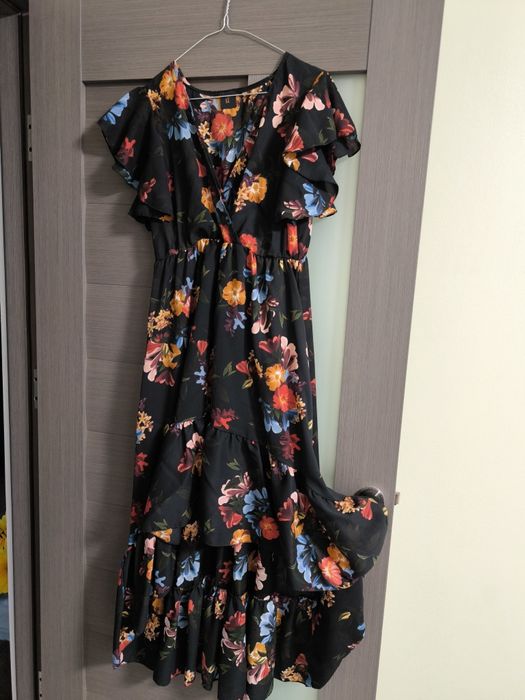 Rochie cu flori material fin