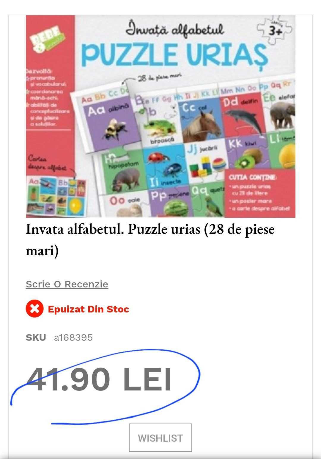 2 Puzzle gigant pentru podea Invata Alfabetul Invata Animalele