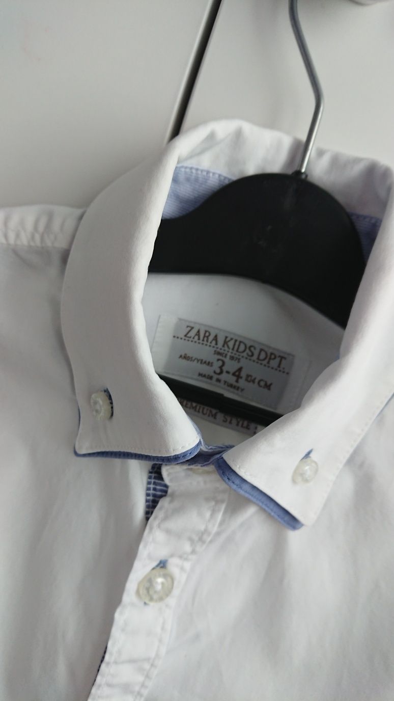 Cămașă albă elegantă băieți, Zara, 98-104 cm