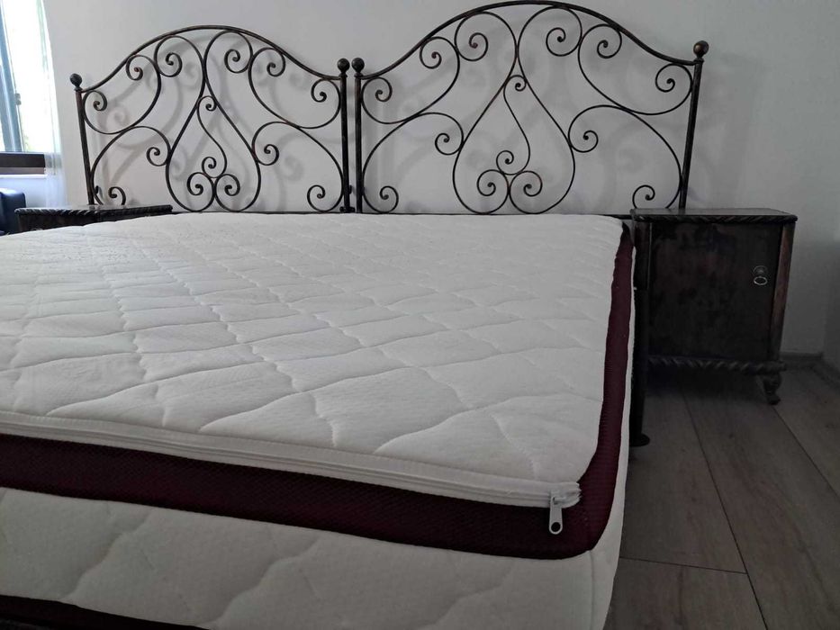 Pat forjat  cu saltea 180x200