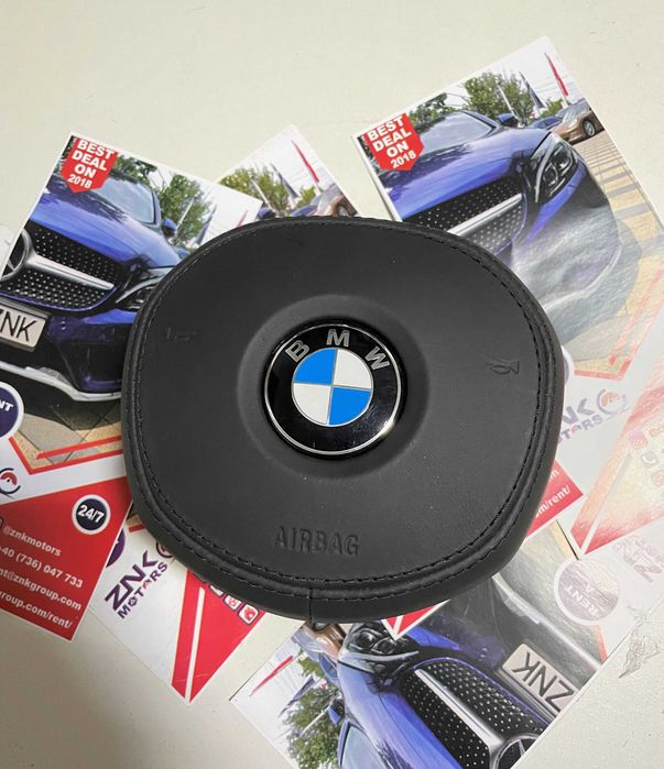 BMW airbag volan pachet M - cusut in piele - compatibil cu seria G
