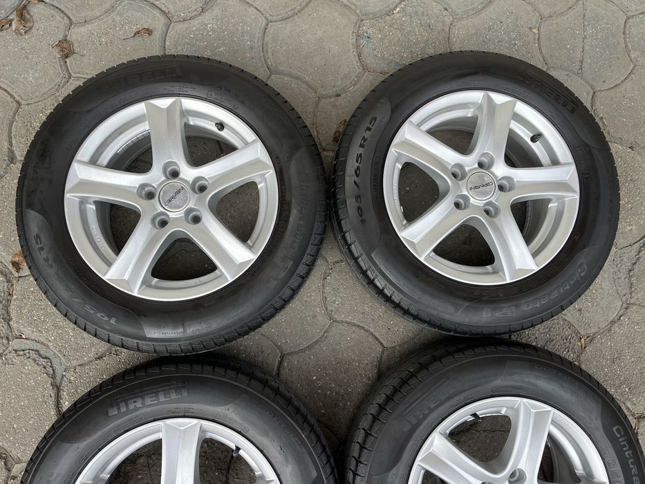 Jante aliaj 5x112mm, anvelope 195/65 R15, VW, Audi Seat Skoda Mercedes
