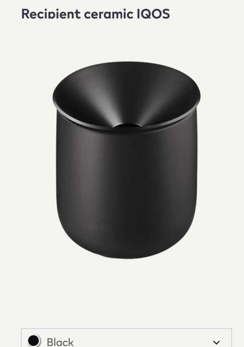 scrumiera iqos ceramica alb/auriu si negru