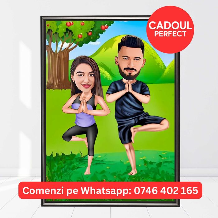 Tablouri Caricaturi Cadou Iubita, Iubit / Zi de Nastere / Aniversare