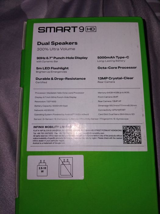 Vând telefon infinix smart 9 HD nou