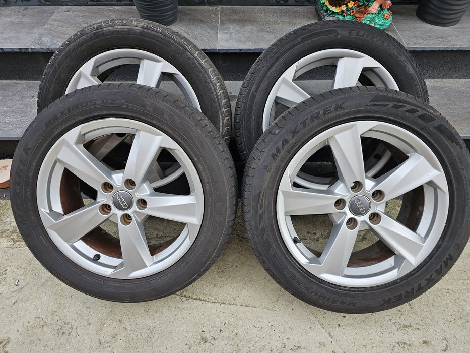 Jante originale Audi 5 x 112 + cauciucuri vara 215 55 17