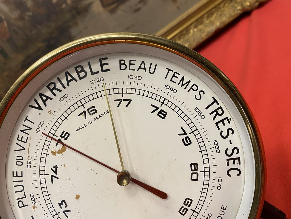 Френски барометър Naudet 1955 1965 месинг холостеричен модел