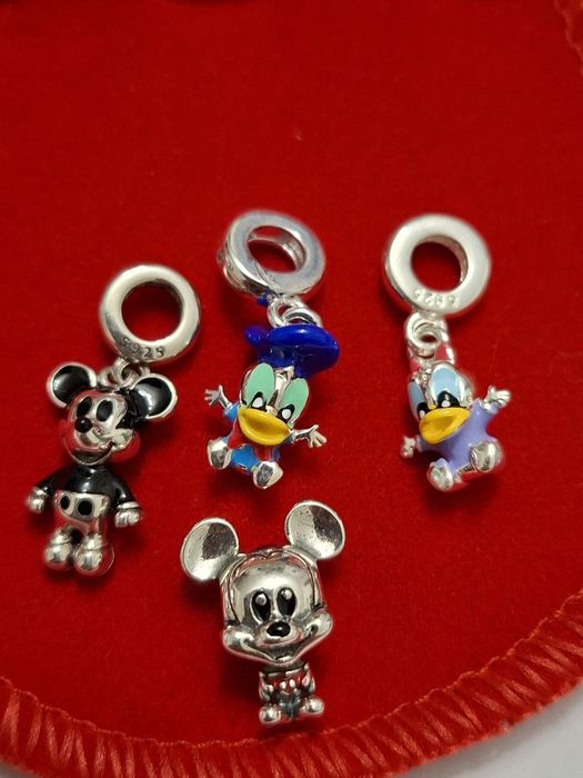 Pandantiv argint nou Daisy,Duck și Mickey Mouse