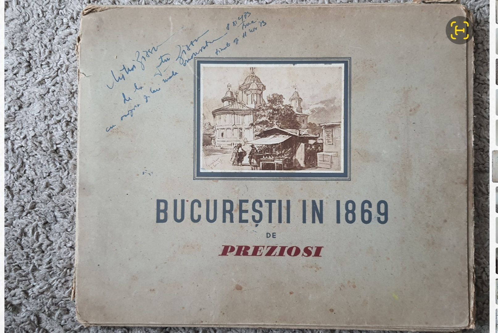 PREZIOSI -Bucurestii in 1869 - 12 litografii