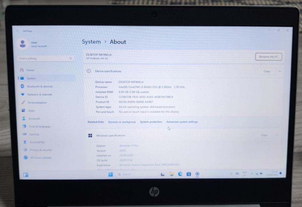 Laptop HP ProBook 430 G6 i3-8145U 8Gb Ram 256Gb !