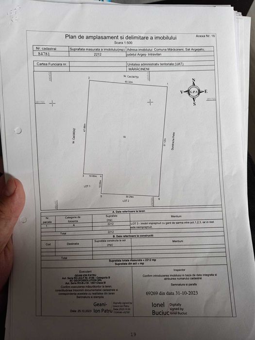Teren intravilan in Maracineni, Argeselu