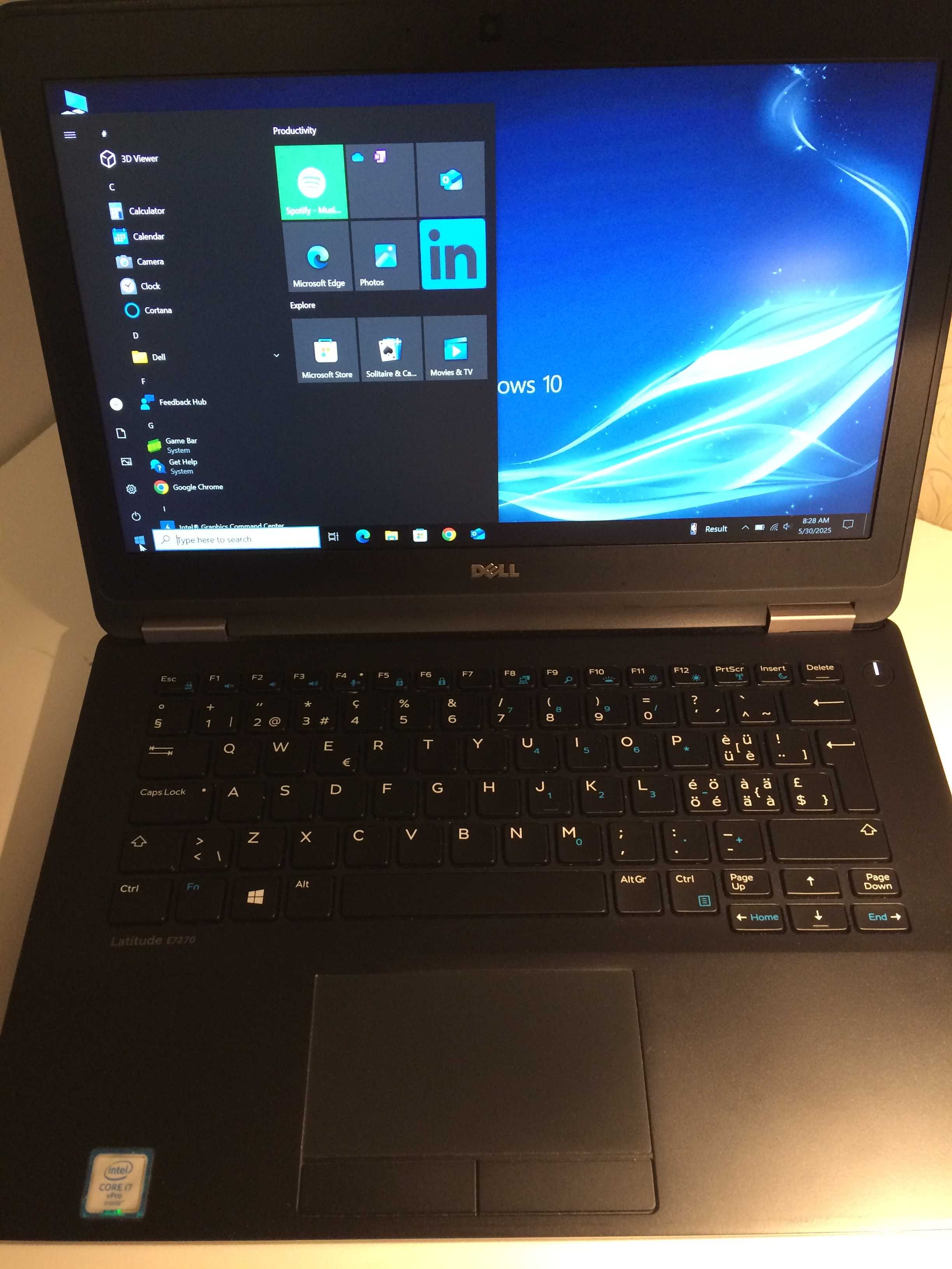 Laptop Dell Latitude E7270,i7,16GB RAM/DDR4