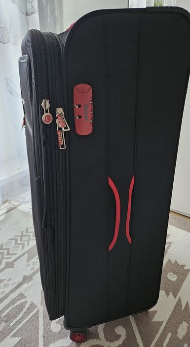 Valiza Troller Lamonza 4 roti bagaj Cala 68x42x25 cm negru