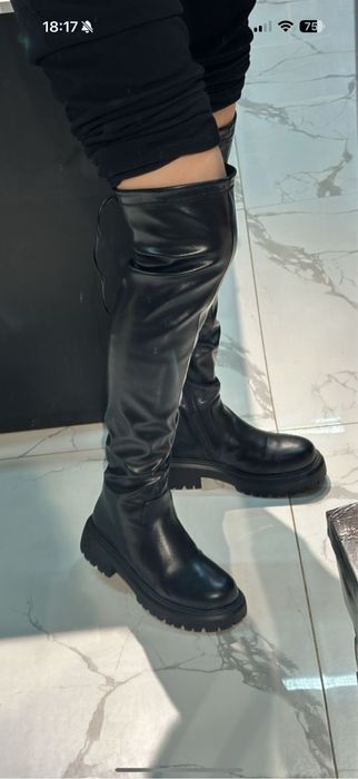 Кожаные ботфорты 38-39 размер