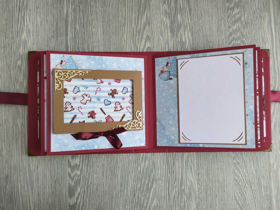 Коледен скрапбук албум във винтидж стил, ръчна изработка /54.5