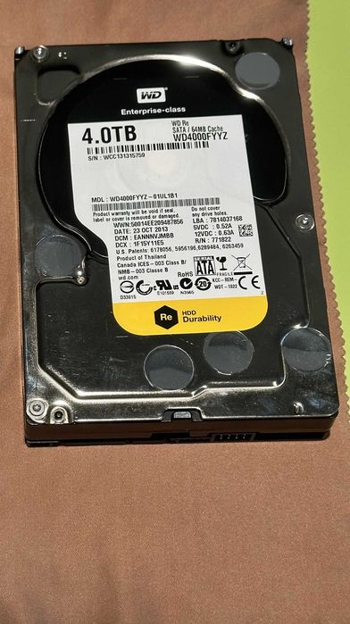 HDD WE Enterprise 4.0 TB (WD RE 4.0TB/64 MB Cache | WD4000FYYZ)