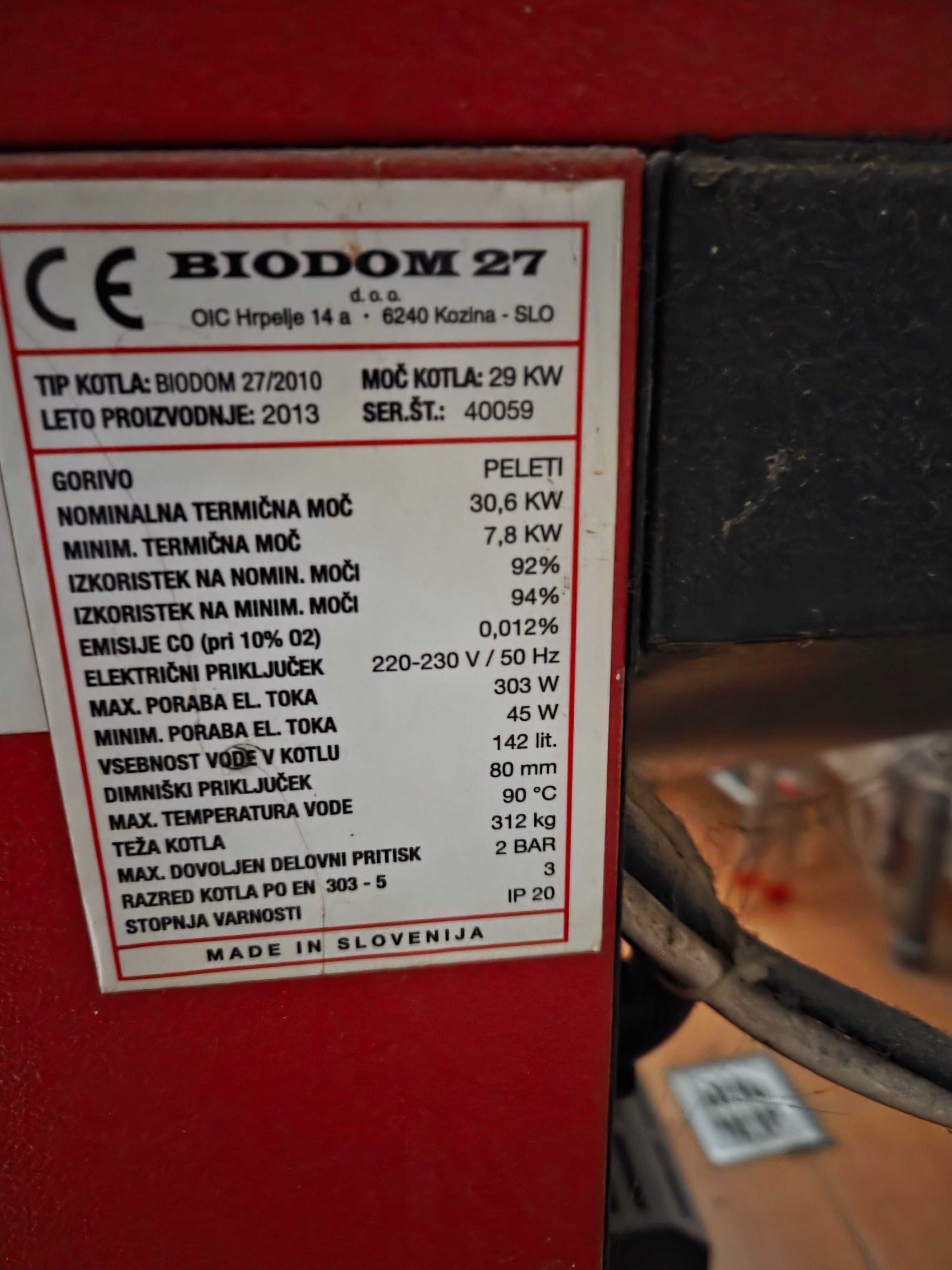 Centrala termica peleti Biodom