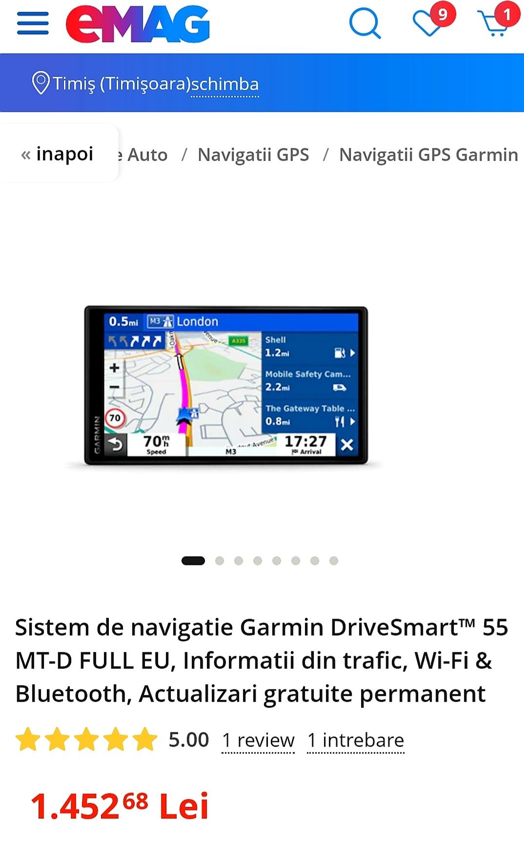 Gps*GARMIN*Drive*Smart*2024*Auto,Bus,Microbuz,Masina*Navigatie EUROPA*