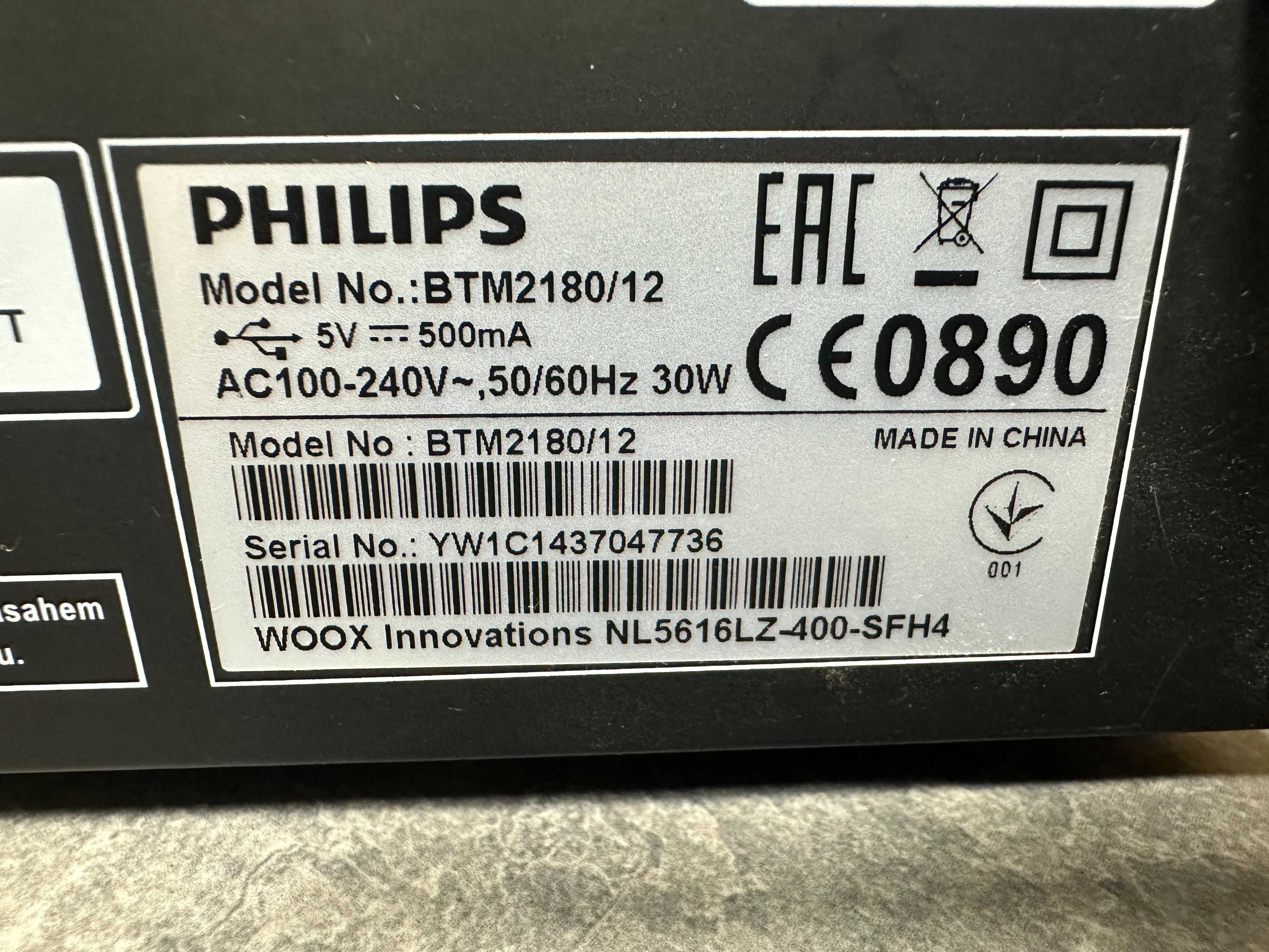 Аудио микросистема Philips BTM2180/12 CD Player,FM,USB,AUX,Bluetooth