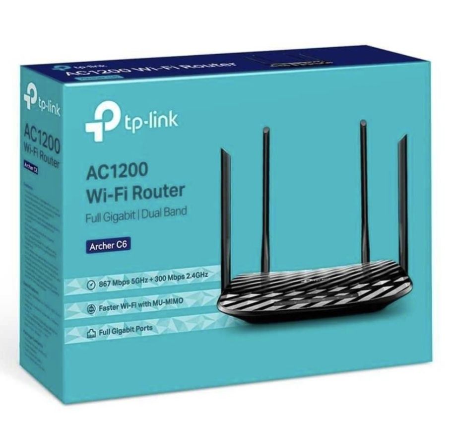Безжичен рутер TP-Link Archer C6 Gigabit AC1200