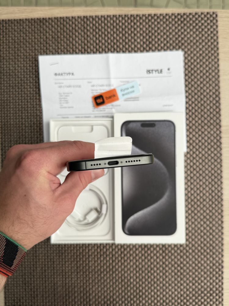 НОВ!/*ЛИЗИНГ*/ iPhone 15 Pro Max Black Titanium 256Gb ГАРАНЦИЯ айфон