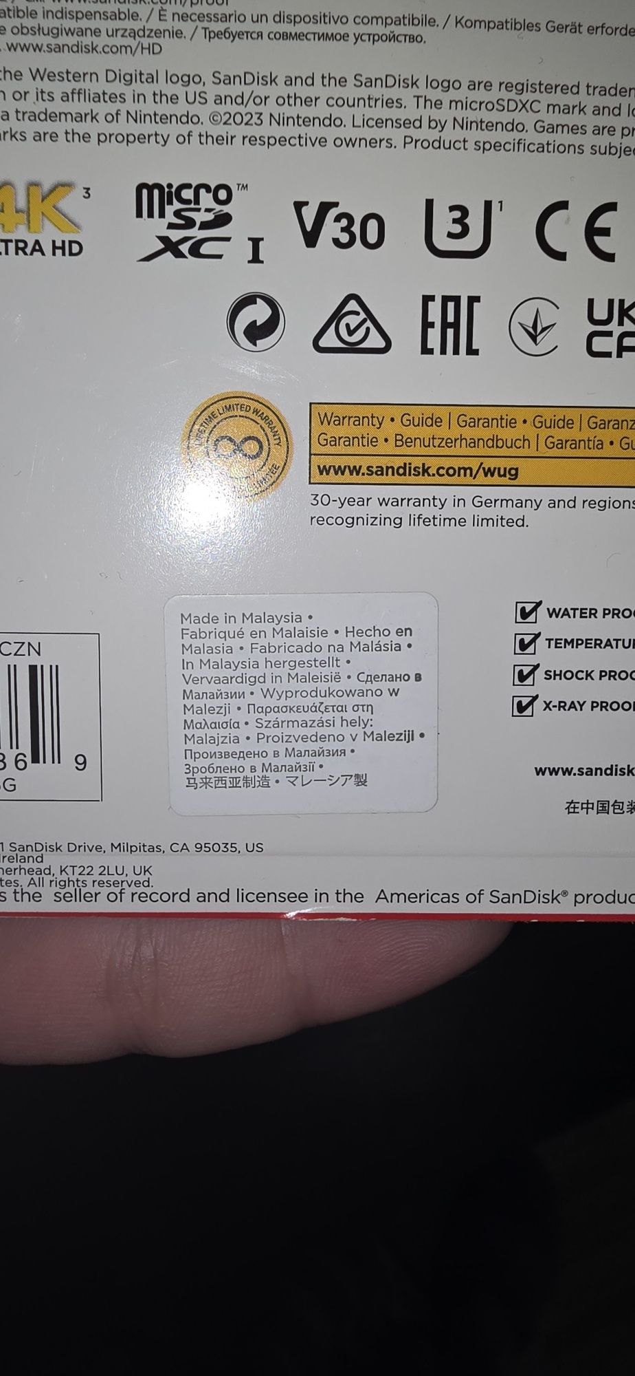 Микро CDXC Nintendo switch 256 GB