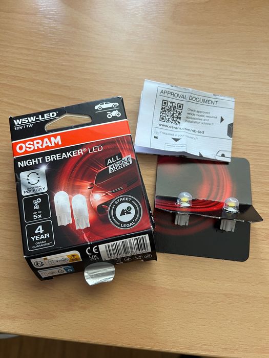 Osram Night Breaker W5W нови неизползвани
