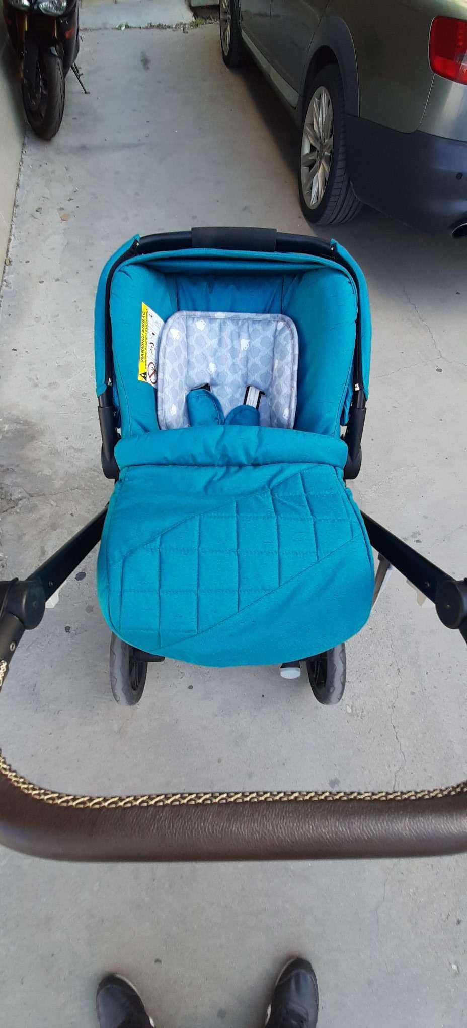 Бебешка количка 3 в 1 Lorelli LUMINA DARK BLUE