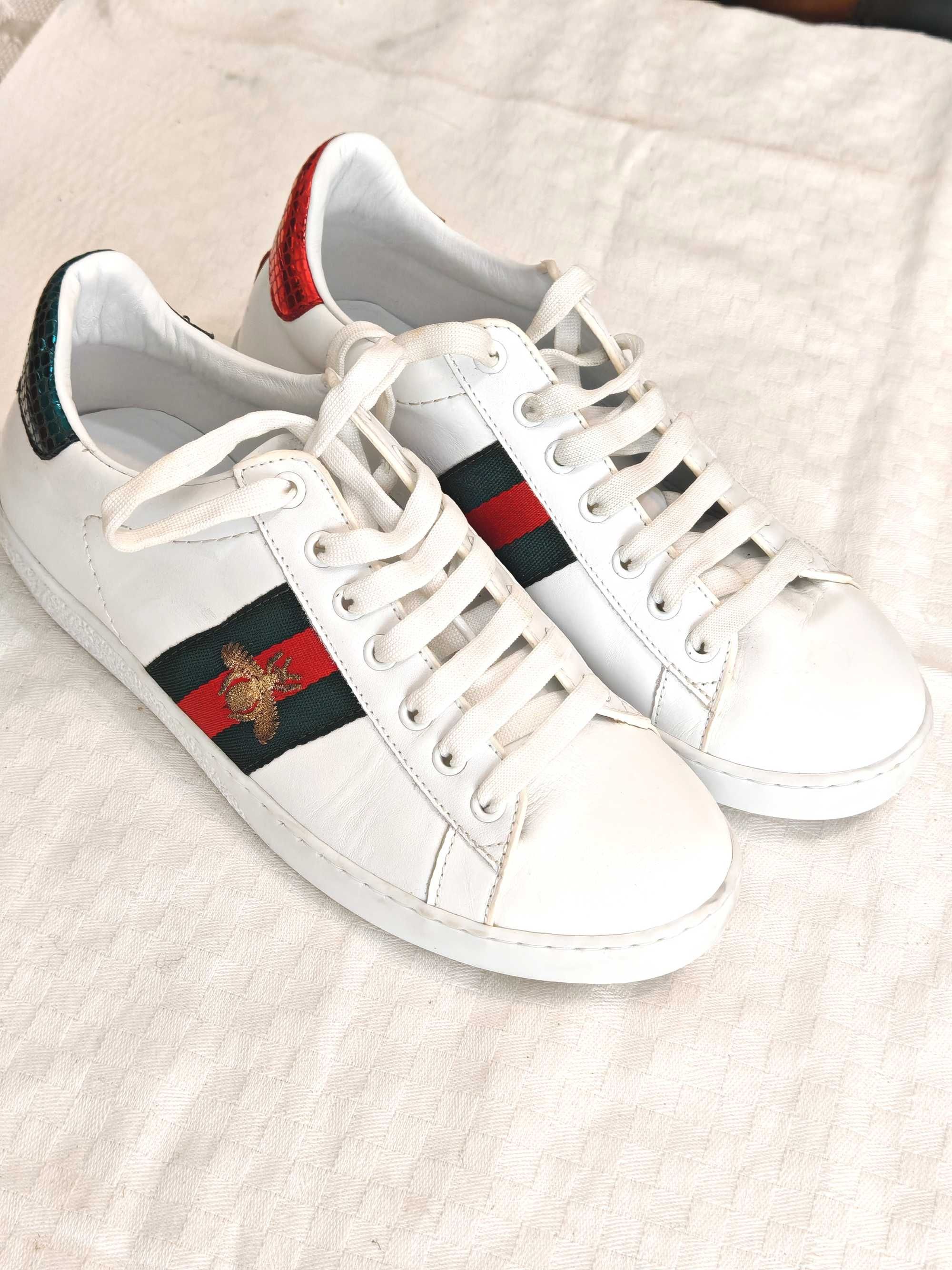 Оригинални Дамски Италиански Маратонки GUCCI 38 р-р Меки и Удобни