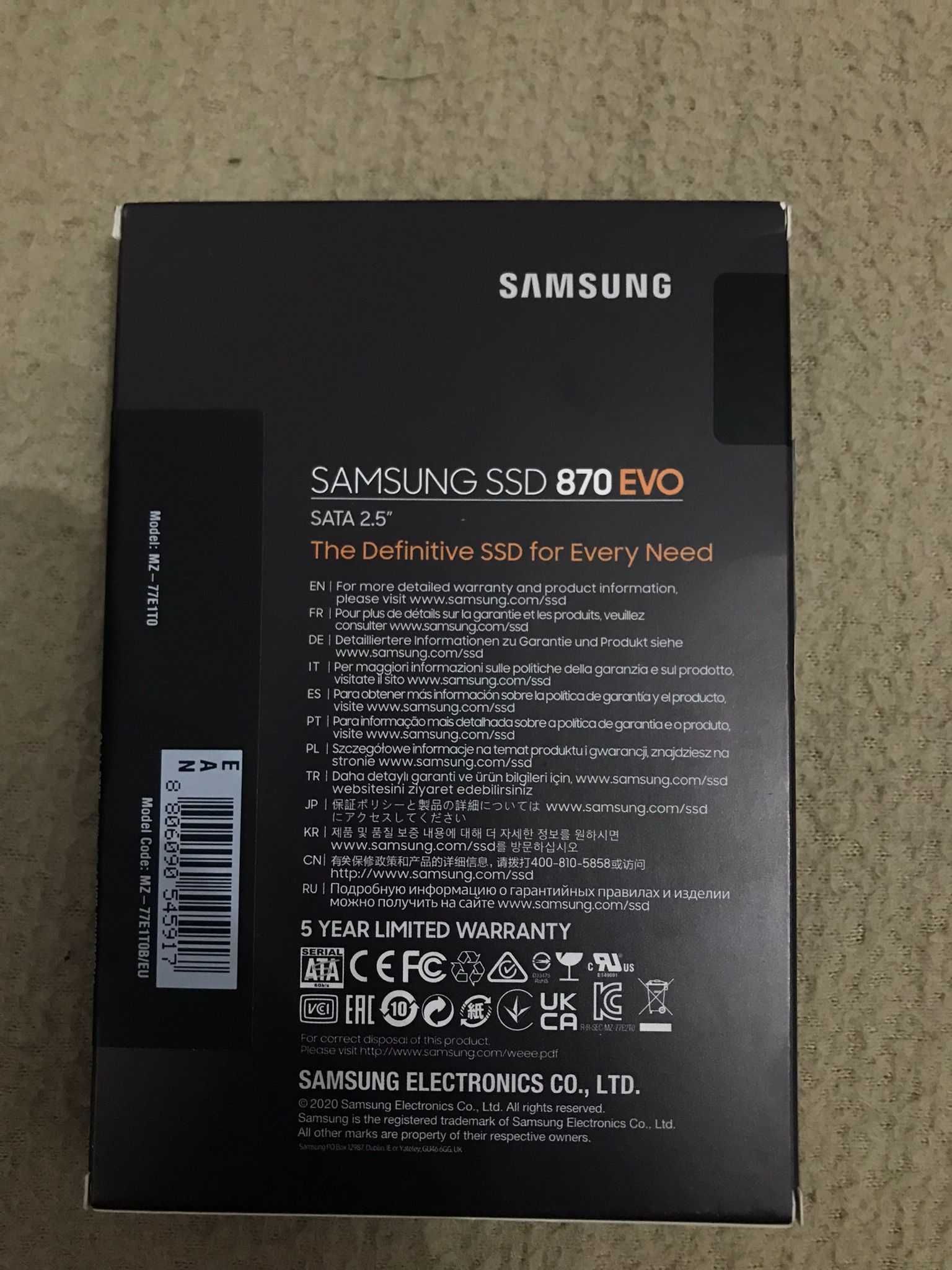 SSD Samsung 870 EVO 1TB